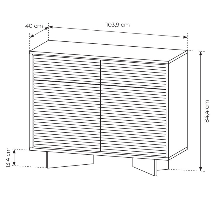 Комод з підсвіткою Semi 2D2S/1046